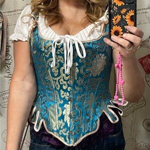 Blue and Gold Corset